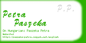 petra paszeka business card